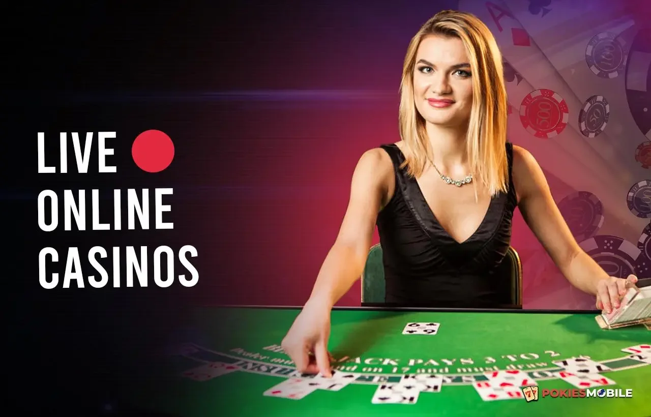 Tampilan ruang meja kasino live dengan dealer