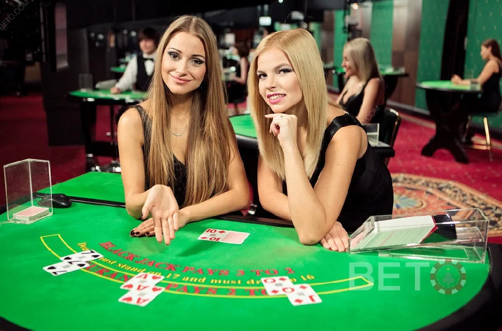 Ruang dealer langsung dan antarmuka meja kasino live